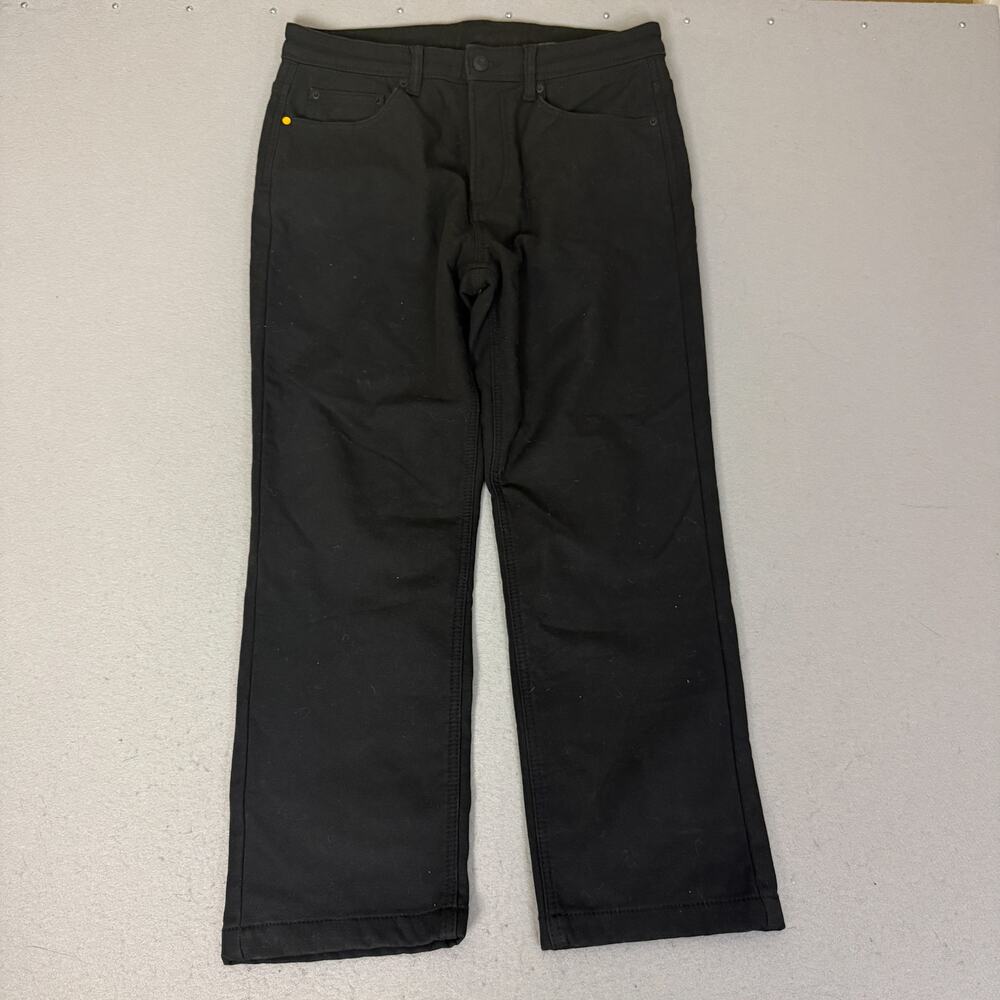 CAT Workwear Fleece Lined Black Pants 34x29 Stretch Straight Utility Warm